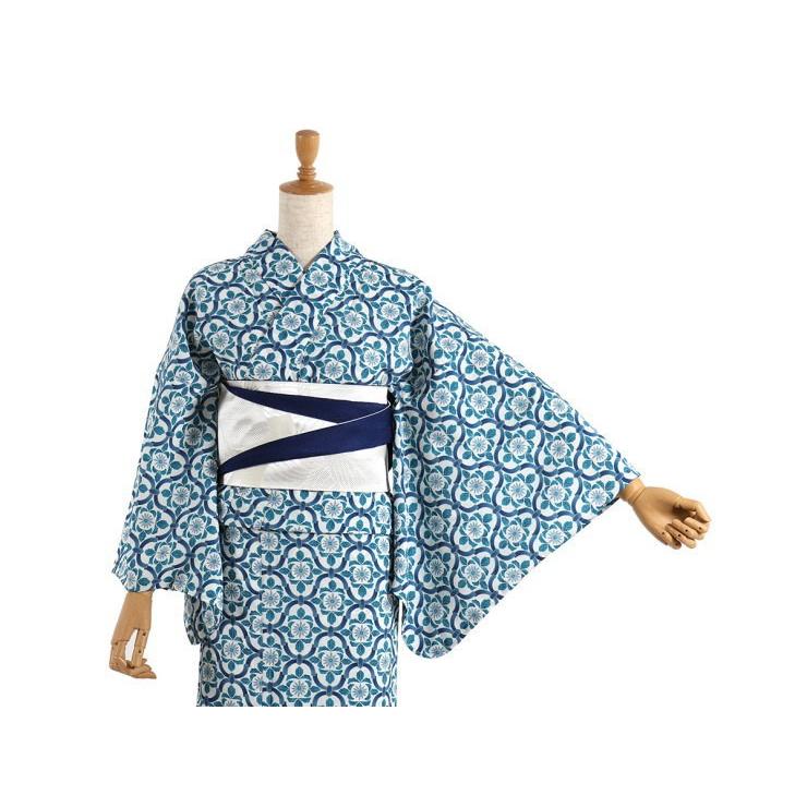 撫松庵 浴衣 新作 仕立て上がり 洗える浴衣 単品 染付花(ブルー 撫松庵 浴衣 新作 仕立て上がり 洗える浴衣 単品 染付花(ブルー