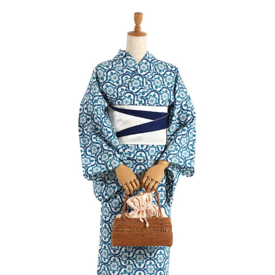 撫松庵 浴衣 新作 仕立て上がり 洗える浴衣 単品 染付花(ブルー 撫松庵 浴衣 新作 仕立て上がり 洗える浴衣 単品 染付花(ブルー