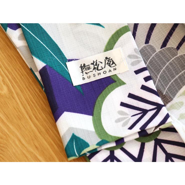 浴衣 仕立て上がり 洗える浴衣 撫松庵 鶴亀松竹梅(ムラサキ 100-337