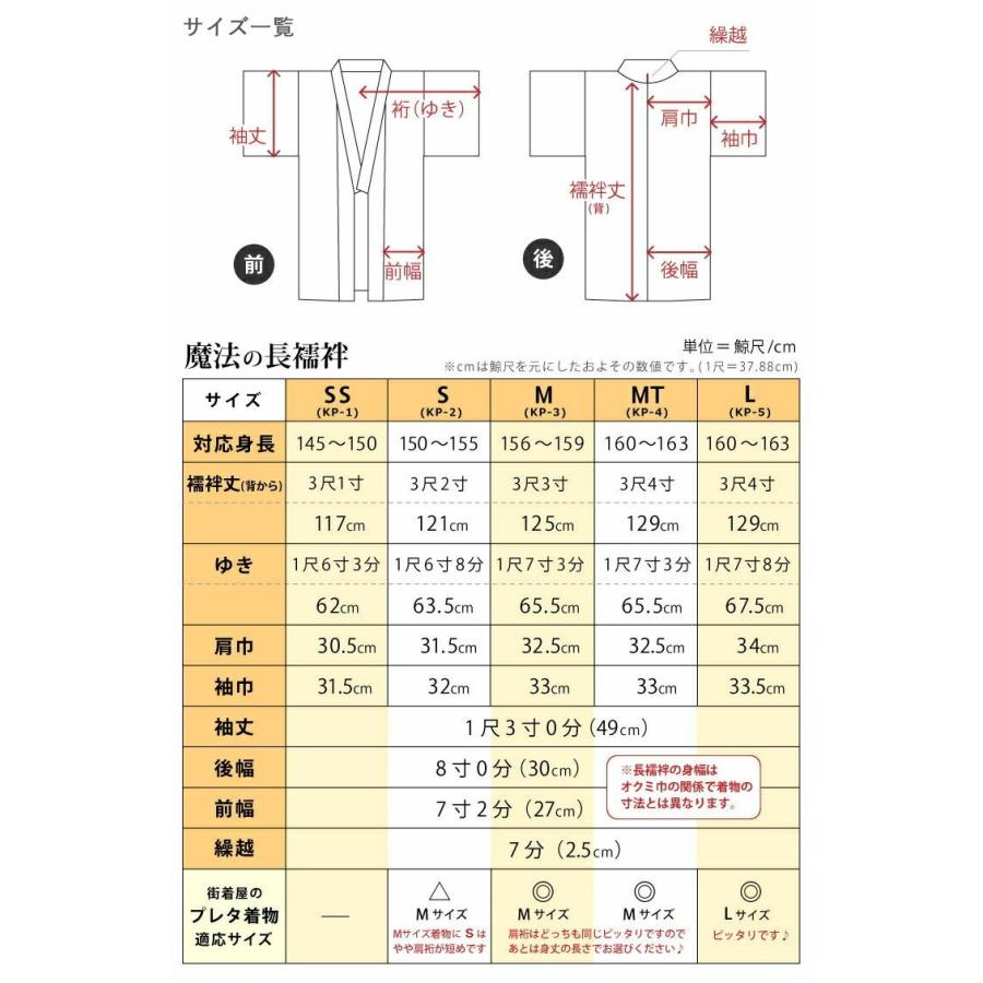 洗える 長襦袢 袖振りぼかし ( 緑 ) グリーン 地紋 ピンク 反物 ロング 成人式 卒業式 フルオーダー｜machigiya｜09