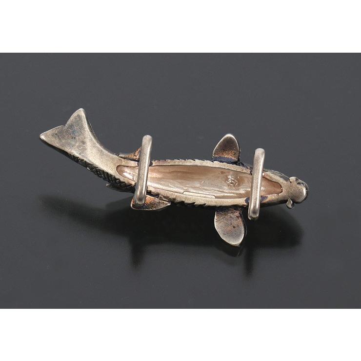 匠(たくみ)」帯留め(単品) − 鯉(銀色 銀製品) − シルバー 銀 Silver 