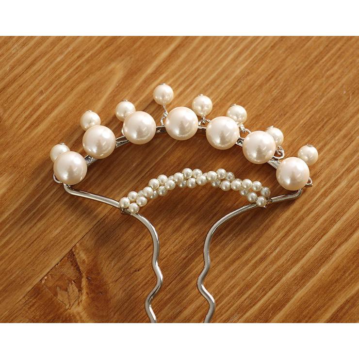 髪飾り 簪 花しおり かんざし パール下がりかんざし(銀 2804-3 髪飾り 簪 花しおり かんざし パール下がりかんざし(銀 2804-3