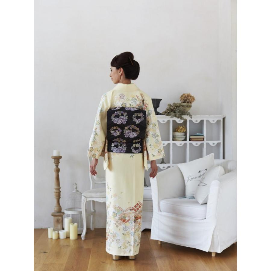 JAPAN STYLE」お仕立て上がり洗える着物 訪問着 袷 七宝に桜（淡黄/JL 