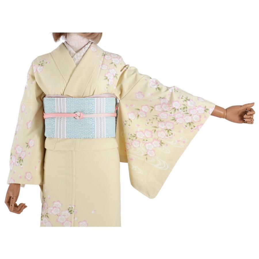 JAPAN STYLE」お仕立て上がり洗える着物 訪問着 袷 流水に枝垂れ桜と花