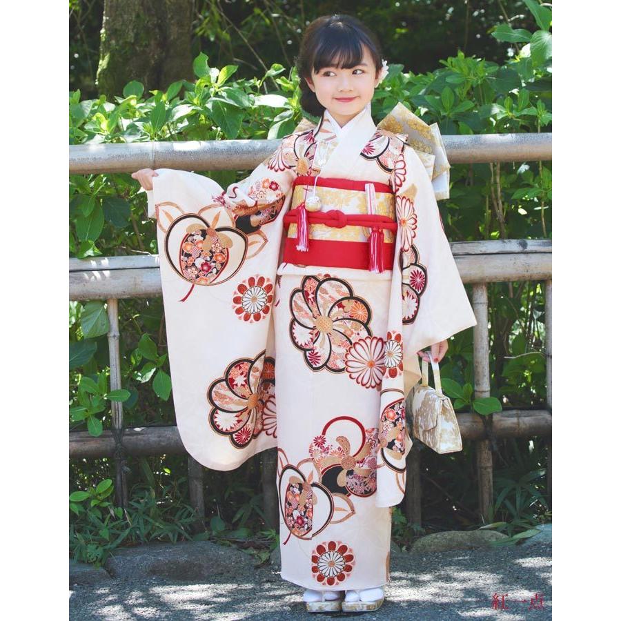 七五三 着物 7歳 正絹 フルセット 購入 セット 紅一点 女の子 橘 七五三 着物 7歳 正絹 フルセット 購入 セット 紅一点 女の子 橘