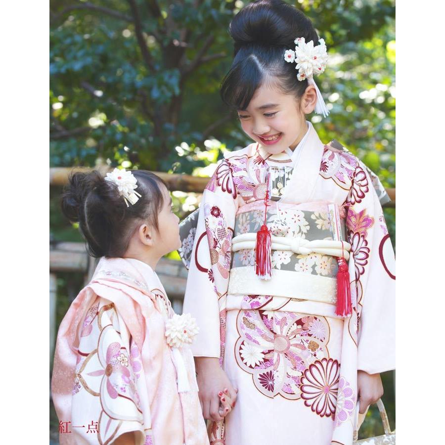 七五三 着物 7歳 正絹 フルセット 購入 セット 紅一点 女の子 橘 七五三 着物 7歳 正絹 フルセット 購入 セット 紅一点 女の子 橘