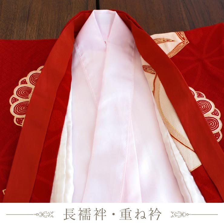 七五三 3歳 女児 被布 着物 セット 正絹 梅橘 赤 被布コート 白 七五三 3歳 女児 被布 着物 セット 正絹 梅橘 赤 被布コート 白