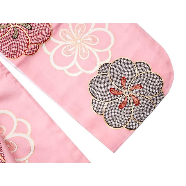 七五三 着物 7歳 フルセット 7才用 「紅一点」 女児着物セット 正絹