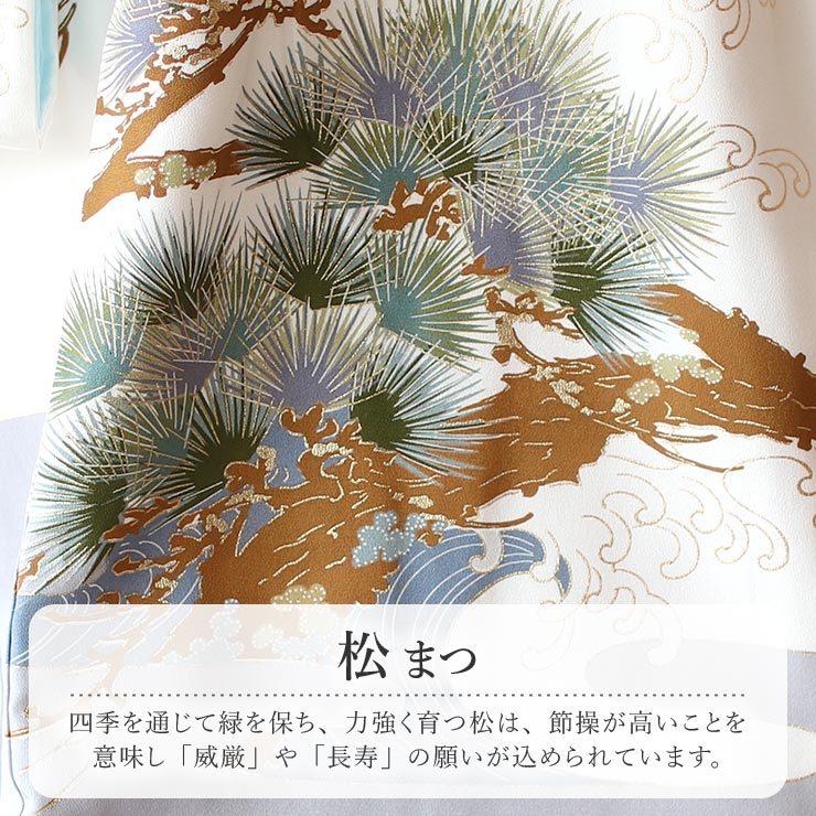 正絹] お宮参り 男の子 初着 産着 龍に松と波 白 のしめ 一つ身 昇り龍