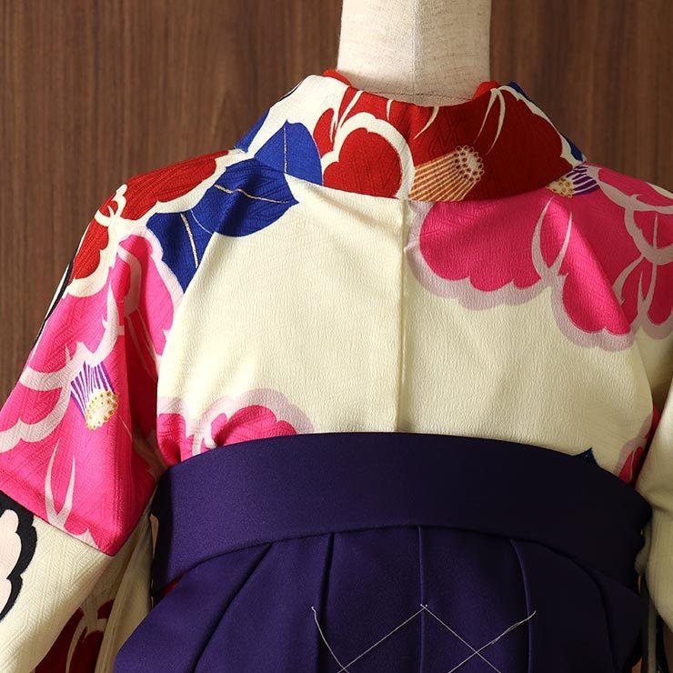 小学校 卒業式 女子 小学生 高級 ジュニア 袴 セット 大椿 クリーム 紫