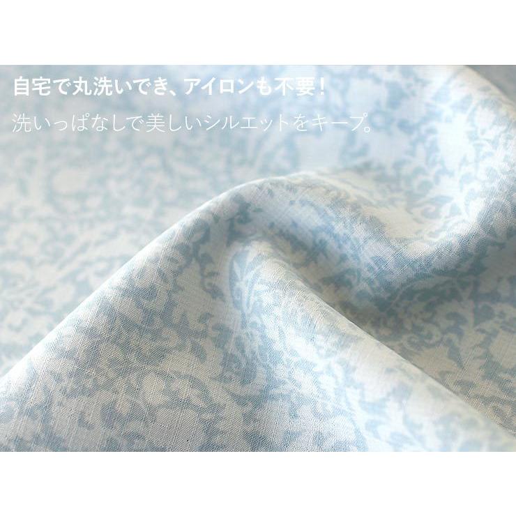 TORAY（東レ） 反物 洗える着物 セオα 蝋纈更紗 薄ブルー セオアルファ