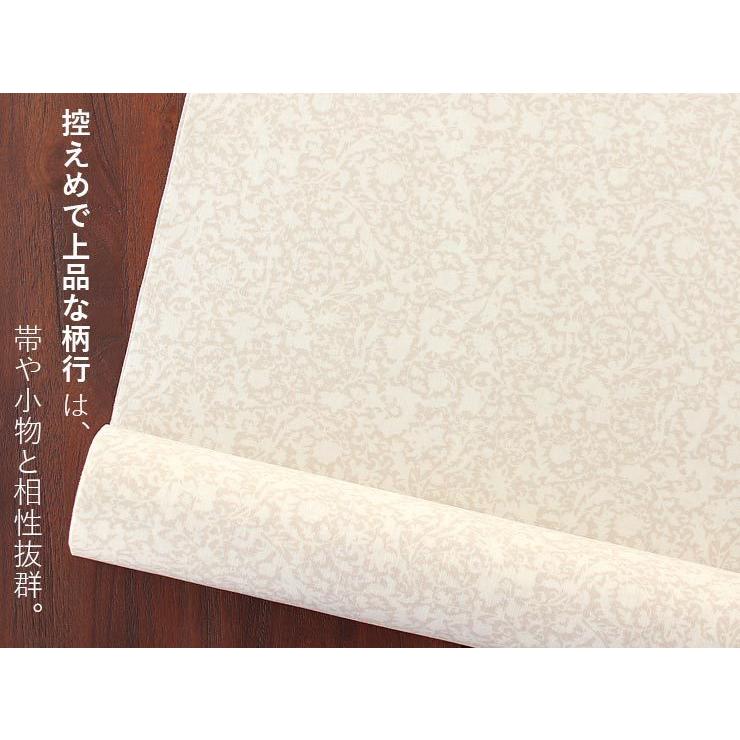 新品JAPANMODE 浴衣反物　東レセオαポリ　蔦サンドベージュ　日本製 反物 浴衣 着物 大好評につきお仕立て開始 東レ セオα 蝋纈更紗