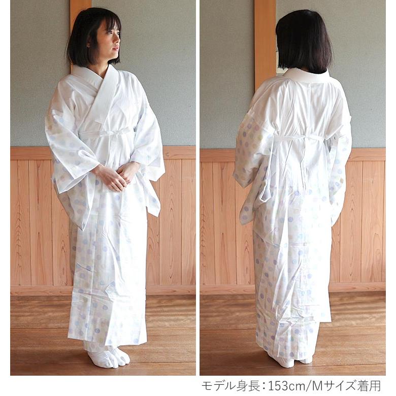 洗える 長襦袢 うそつき 襦袢 き楽っく 百花 友禅 ファスナー 半衿