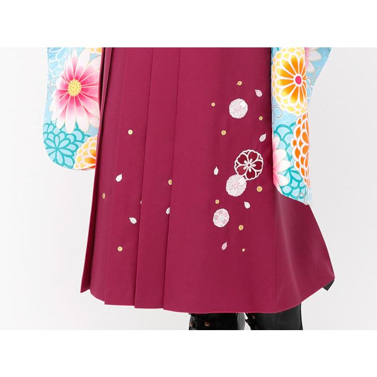 子供用着物セット 青ピンク花柄 七五三 着物セット 青とピンク 花柄