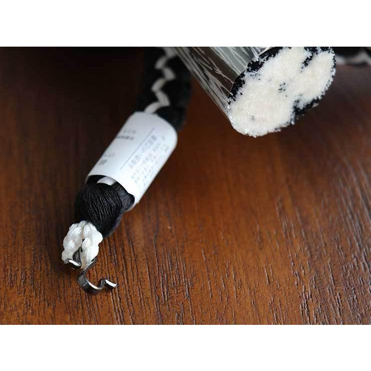 羽織紐 メンズファッション 男物 正絹 バイカラー 黒 白 日本製 丸二重