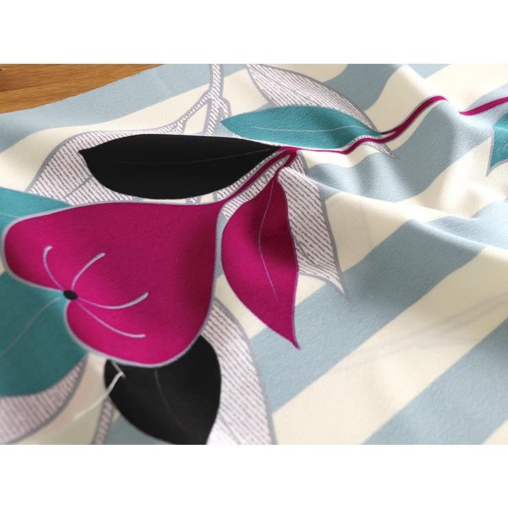 撫松庵 長襦袢 反物 東レシルックデュエット長襦袢 縞と葵（ミズイロ