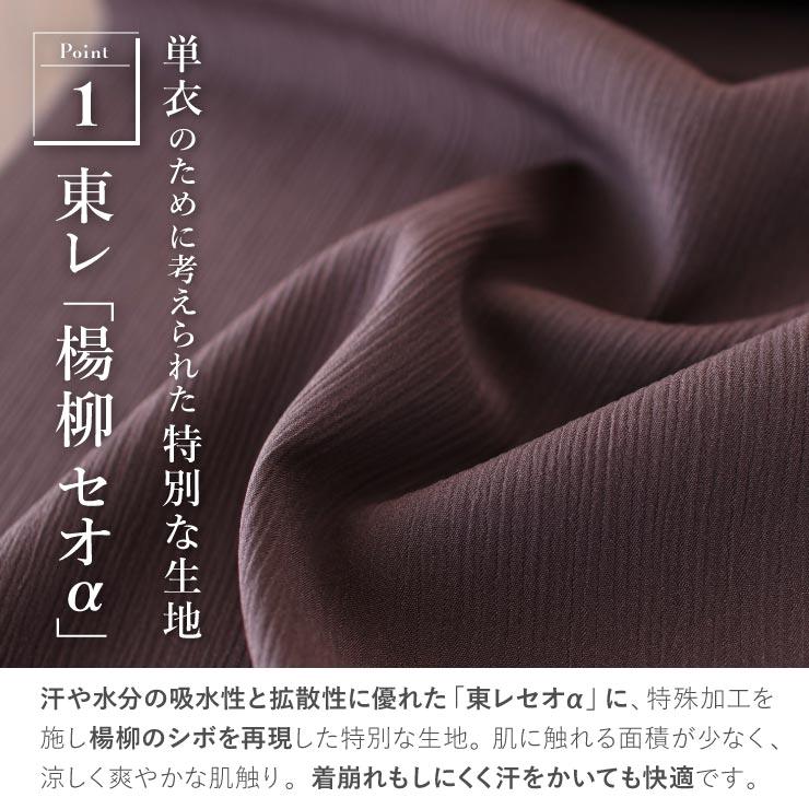 TORAY（東レ） 着物 単衣 洗える 色無地 楊柳 セオα 人気商品 焦茶色