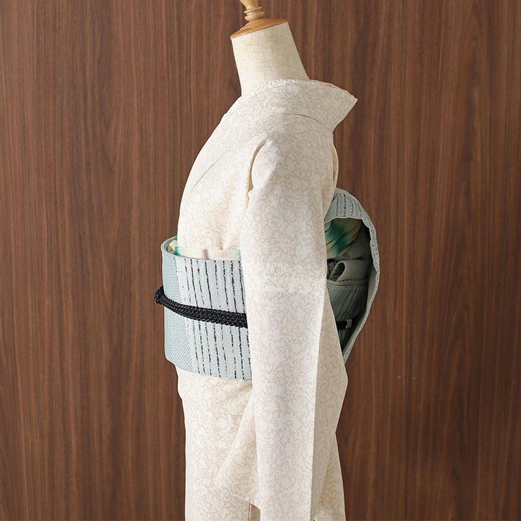着物 夏用 夏物 単衣 洗える着物 蝋纈更紗 クリーム セオアルファ 単衣