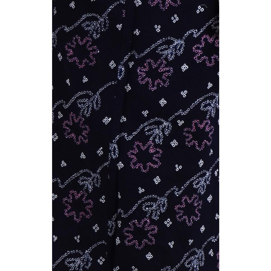 美品　有松鳴海絞り浴衣　花繋ぎ 浴衣 有松 鳴海 手絞り 数量限定 特別価格 花つなぎ 濃紺 有松