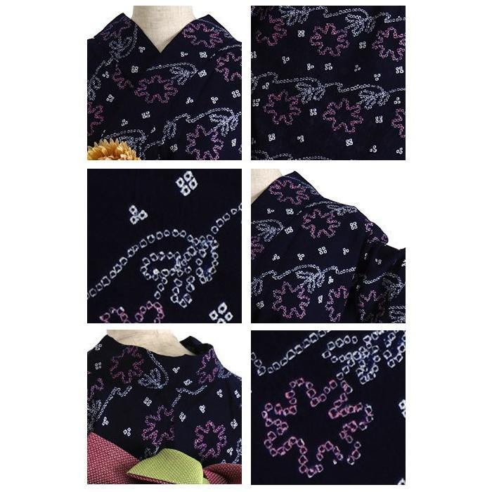 【SALE】有松鳴海絞り浴衣 花繋ぎ 手縫い 身丈153.5 藍染 絞り 浴衣 SALE】有松鳴海絞り浴衣 花繋ぎ 手縫い 身丈153.5 藍染 絞り 浴衣