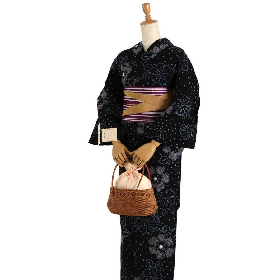 黒色 花蝶 絞り 浴衣 No220 | easy-beauty.it