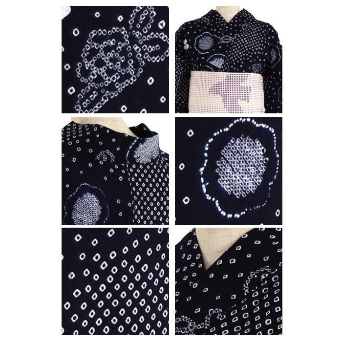 浴衣 有松鳴海 手絞り浴衣 紫陽花と花の夢 濃紺 数量限定 有松絞り ネイビー プレタ浴衣 お仕立て上がりゆかた 綿100 女性 レディース Nhyk 64 街着屋 きもの遊び 通販 Yahoo ショッピング