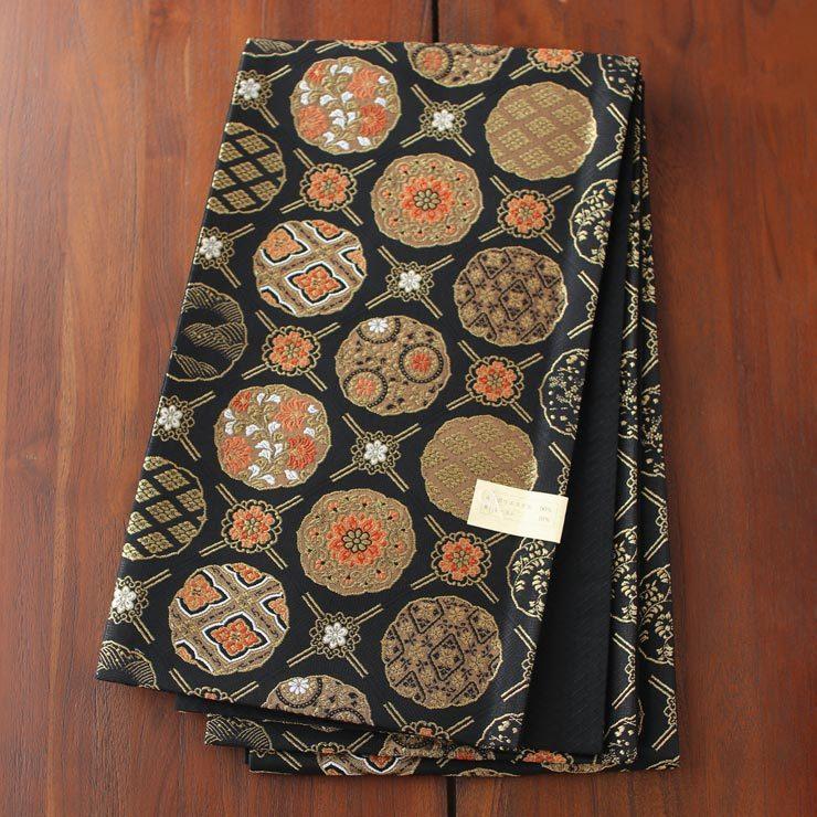 【美品　長尺】絽綴れ　東レシルック　袋名古屋　帯丈390cm 帯幅30cm 楽天市場】夏帯！手織り 絽綴れ帯 刺繍八寸名古屋帯 濃紺地【お