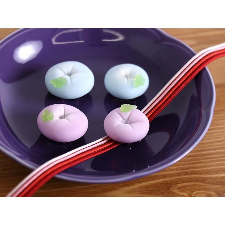 街着屋「和菓子」帯留め - 朝顔と白露（2柄2サイズ）- フェイク