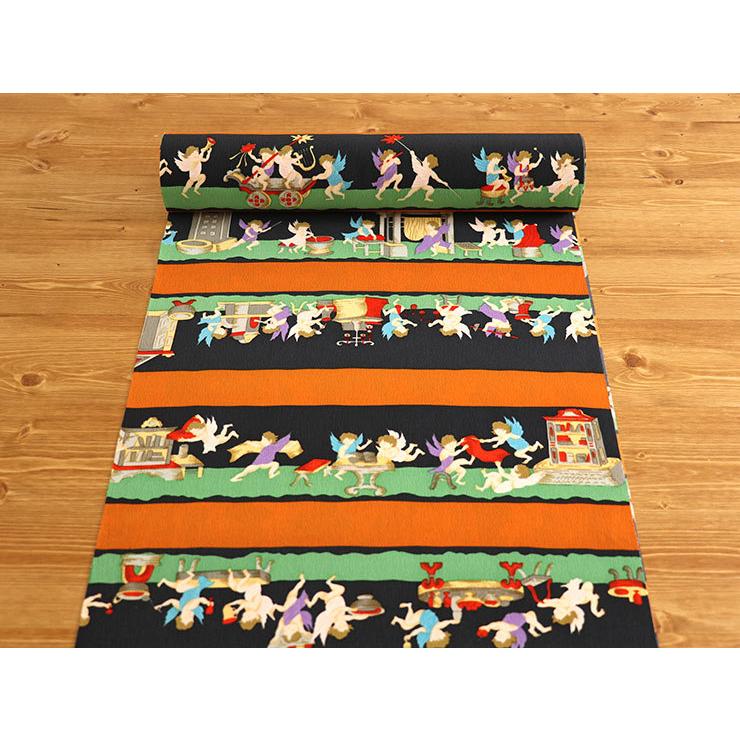 長襦袢 岡重 天使 紋意匠 洒落襦袢 正絹 反物 長襦袢 岡重 天使 紋意匠