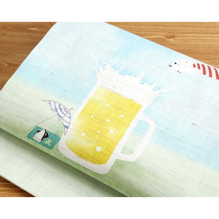 夏帯] 夏名古屋帯 高飛び込み (麻/空色/950-2673) リネン 日本製