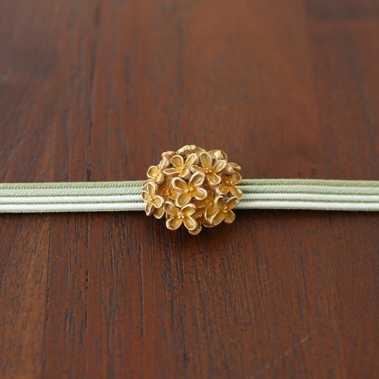 アンティーク　帯留　彩色　牙？　銘あり アンティーク帯留彩色牙？銘あり