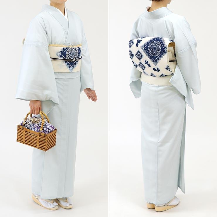 TORAY 洗える 夏 着物 夏きもの 絽 色無地 白藍色 M L 日本製 TORAY 洗える 夏 着物 夏きもの 絽 色無地 白藍色 M L 日本製