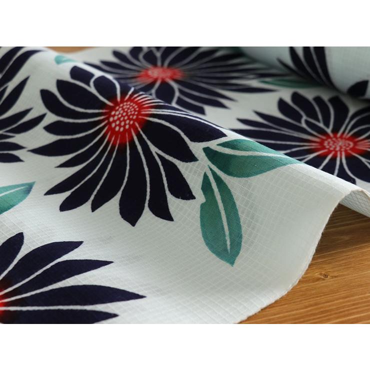 浴衣 夏 着物 反物 数量限定 本染め 高級ゆかた 大花尽くし 薄ブルー