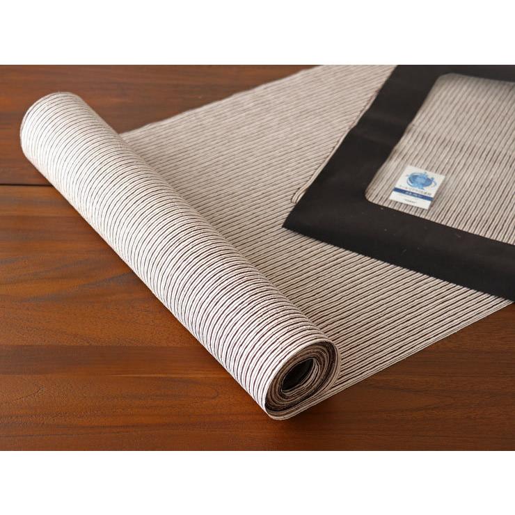 TORAY（東レ） [セオα] 浴衣 反物 男女兼用 子持ち細縞(ライトブラウン