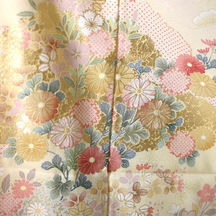 シルック 着物 訪問着 洗える レディース 仮絵羽仕立て オーダー