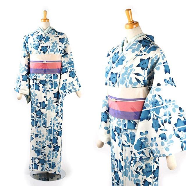 浴衣 月華美人 お仕立て上がり“洗える”夏きもの 萩と桔梗 浴衣 月華美人 お仕立て上がり“洗える”夏きもの 萩と桔梗