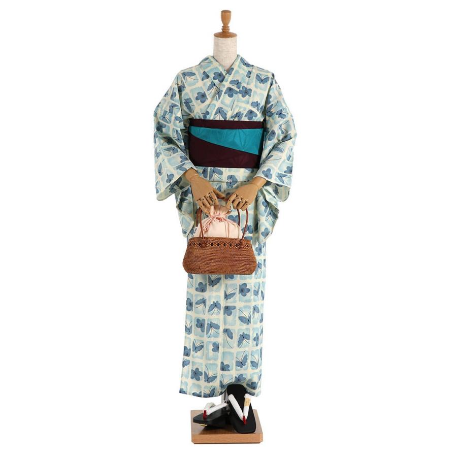 浴衣 ツモリチサト ブランドゆかた 白地に紺色 バレリーナ 26 浴衣