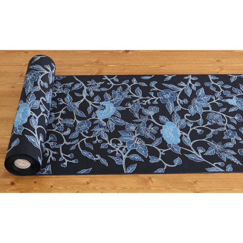 【専用】反物２点おまとめ セオα] 浴衣 反物 つる花繋ぎ（濃紺/570-1005-1459) 洗える ゆかた 夏