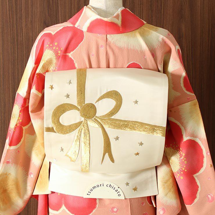 Lサイズ　モダン着物小物梅屋　プレタ　洗える着物　袷 洗える 小紋 着物 袷 ポンポン大梅 ピンク (280-B) 日本製 プレタ着物
