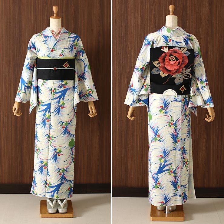 きものやまと　洗える着物　飛び柄小紋　ポリエステル着物 kimono-5331-003-a.jpg