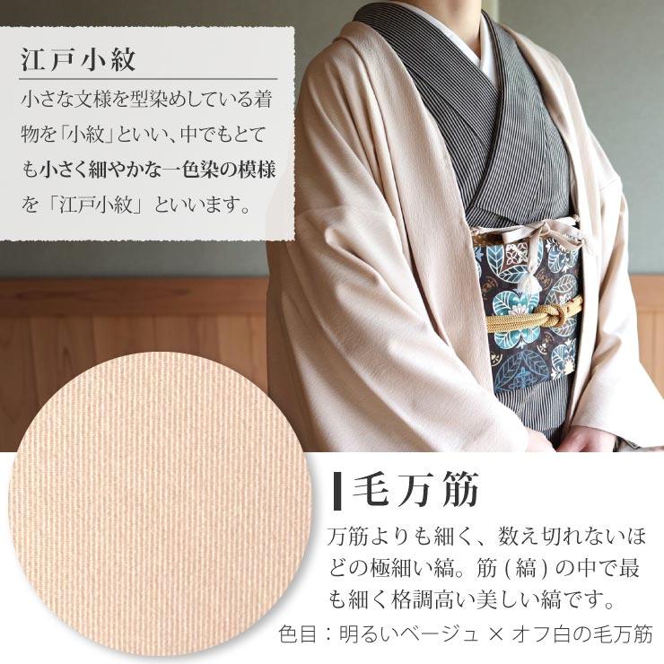 TORAY（東レ） 長羽織 江戸小紋 洗える レディース 着物 街着屋 毛万筋