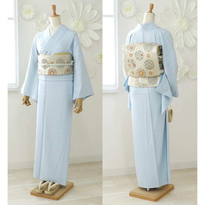 洗える 色無地 フルオーダー 反物 日本製 東レ (そら色) 着物 誂え お