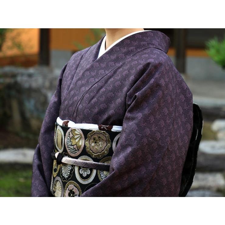 新入荷 数量限定 街着屋ノ 洗える 袷きもの 小紋・荒磯模様（古代紫