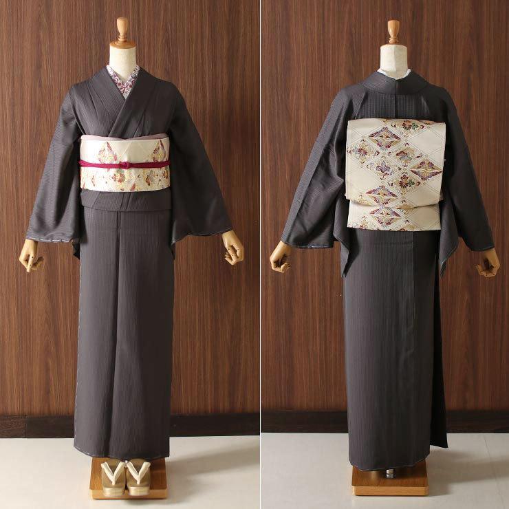 洗えるストレッチ着物・黒無地・単衣・着物単品。 洗える着物 単
