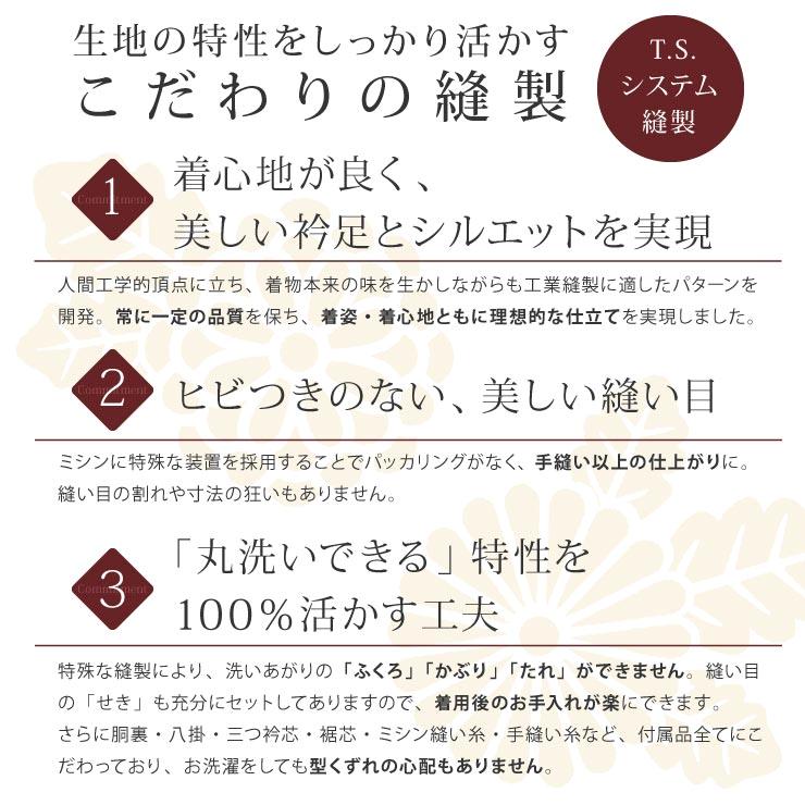 洗える 着物 江戸小紋 単衣 レディース 毛万筋 浅黄色 M L サイズ 日本