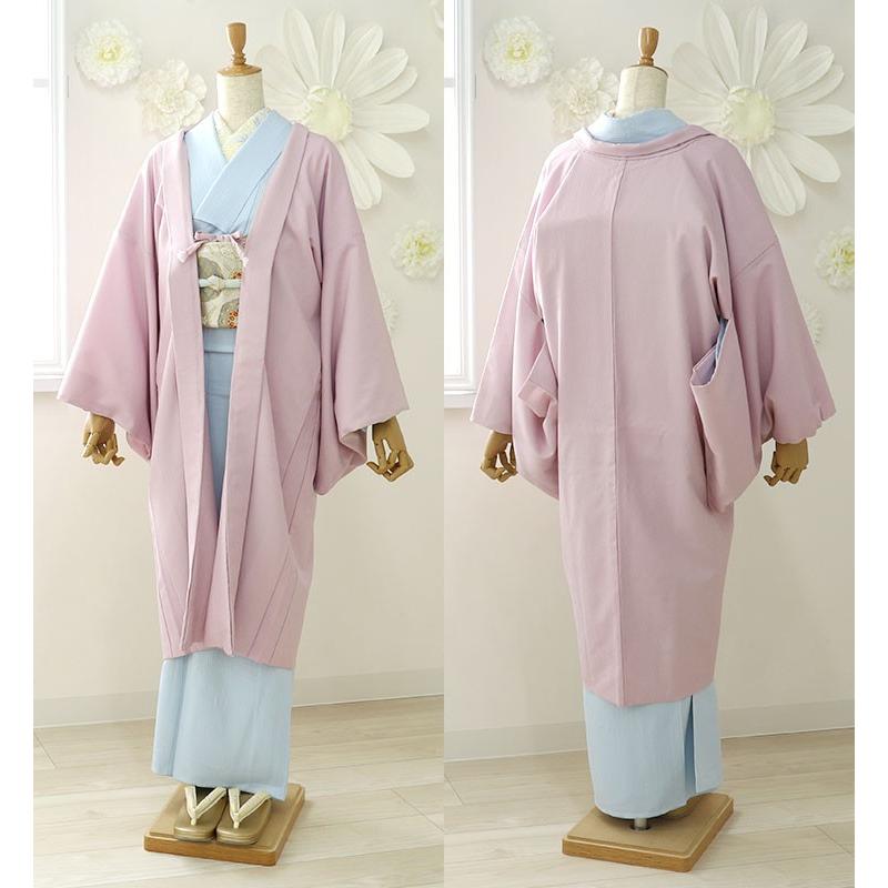 【中古】 羽織 正絹 ピンク ビロード モダン お洒落 和装 呉服 和服 きもの レディース 女性 御召ビロード着物 水玉・ピンク （モデル仕立） / 弓月オンラインショップ