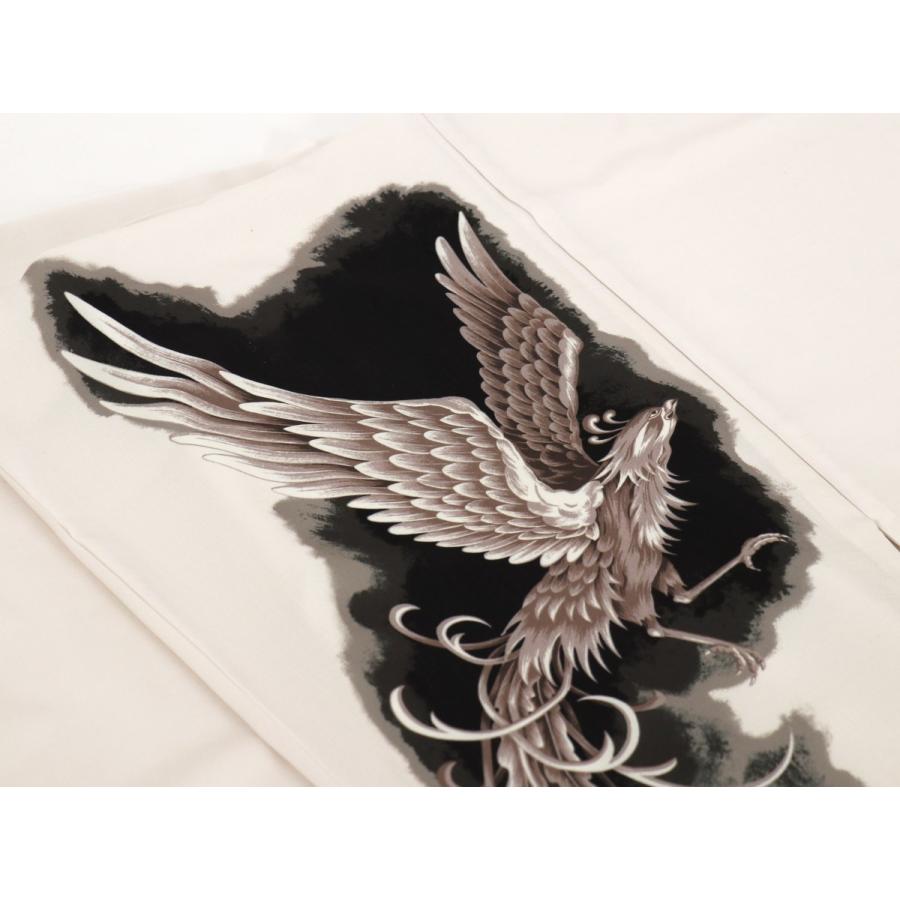 浴衣 メンズ 洗える 街着屋オリジナル限定 男浴衣 朱雀 オフ白 M L 東レセオa 火の鳥 不死鳥 フェニックス 涼感 日本製 Tkmyk9633 街着屋 きもの遊び 通販 Yahoo ショッピング