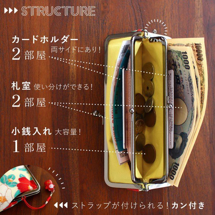 長財布 がまぐち 日本製 親子 和柄 がま口 ちりめん 国産 がま口財布
