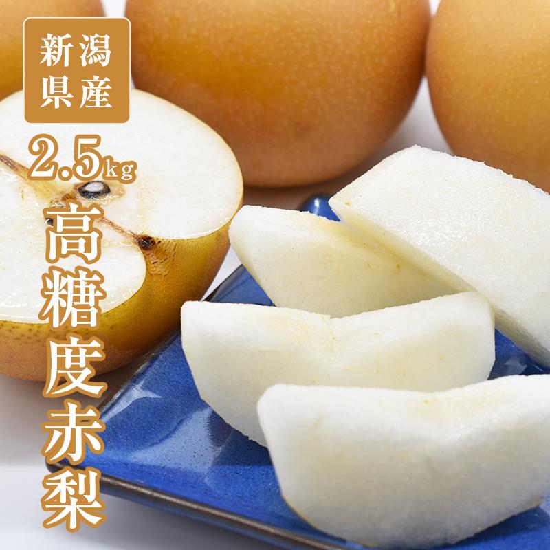 高糖度 赤梨 3-6玉 約2.5kg 新潟 梨 幸水 豊水 あきづき 新高 新興