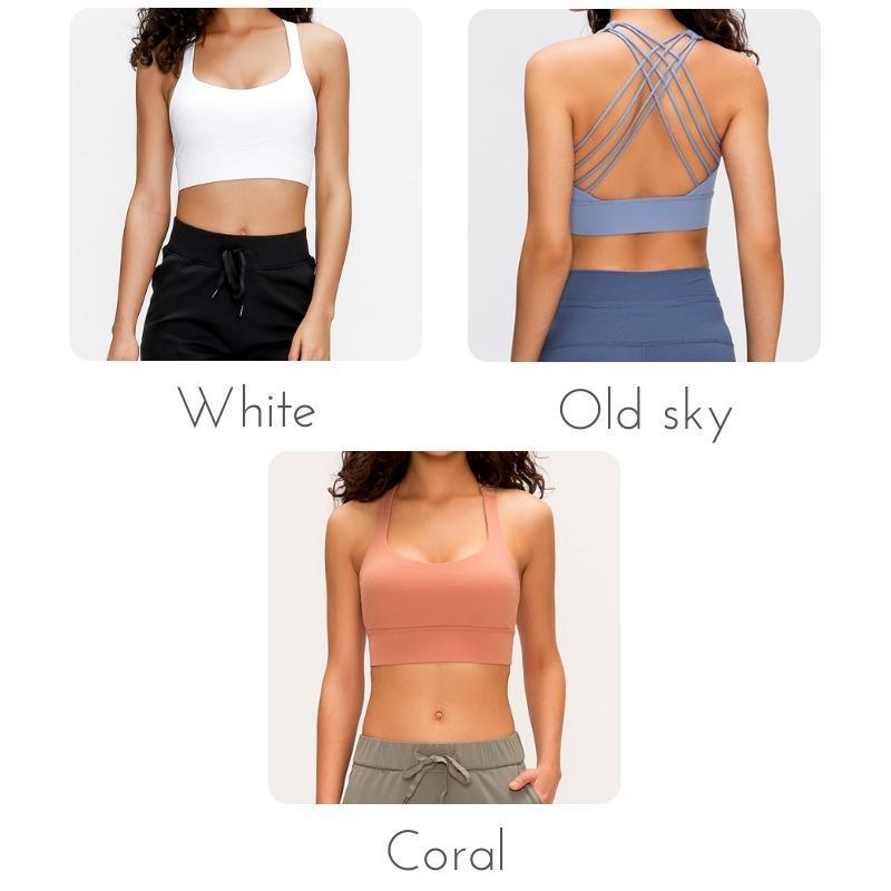 水色花柄クロスストラップヨガウェア ハイビスカス柄クロスショルダーブラ(253076)｜ヨガ＆パフォーマンス